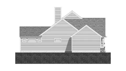 The Springdale house plan, exterior view 4